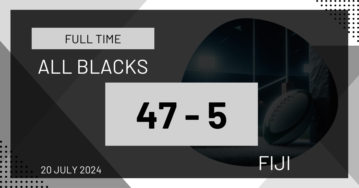 オールブラックス47点、フィジー５点