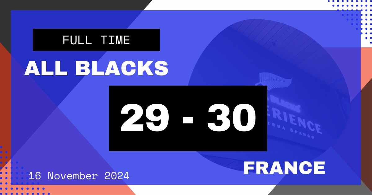 オールブラックス対フランス、29対30