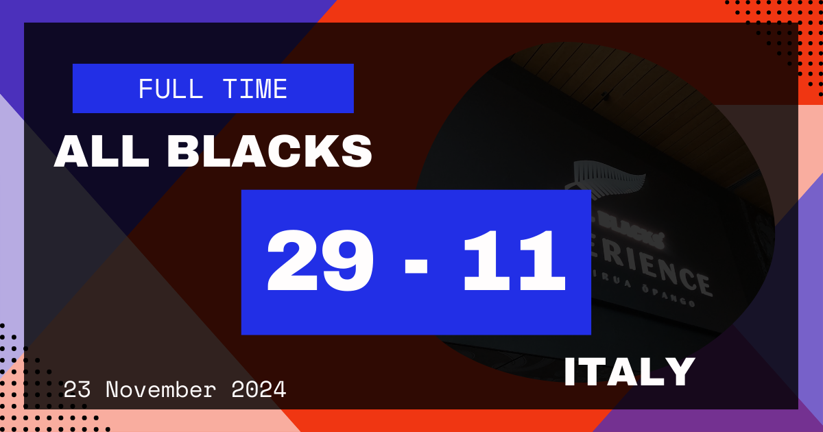 オールブラックス29点対イタリア11点